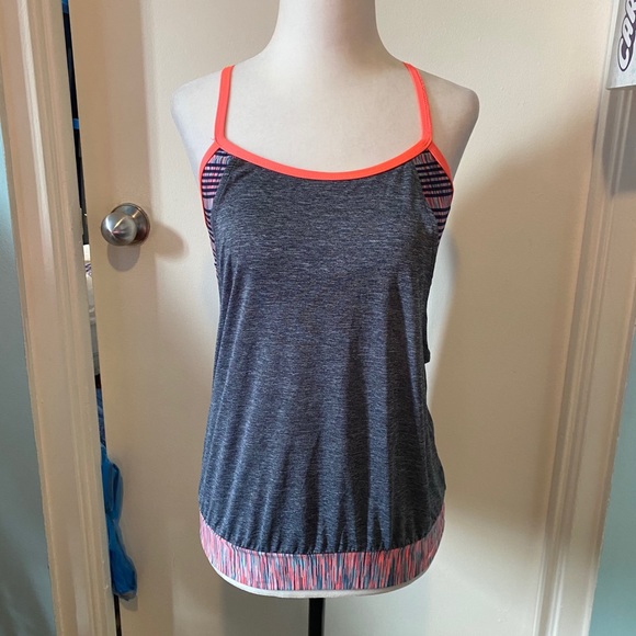 NIKE ATHLETIC TANK TOP W/SPORTS BRA - Picture 1 of 14